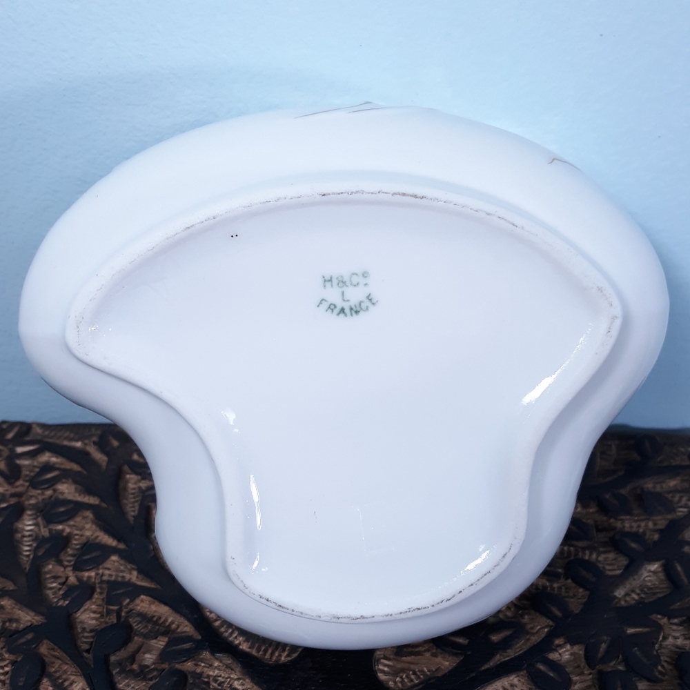 C 1888-1896 Haviland Limoges Lidded Butter Dish Trinket Box Marsaille Gold White - Picture 5 of 16